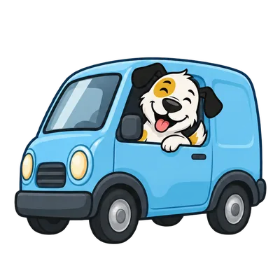Mascota de REAL·ENGO manejando la camioneta de recogida